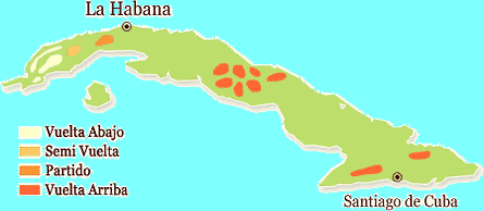Cuban Cigar Regions